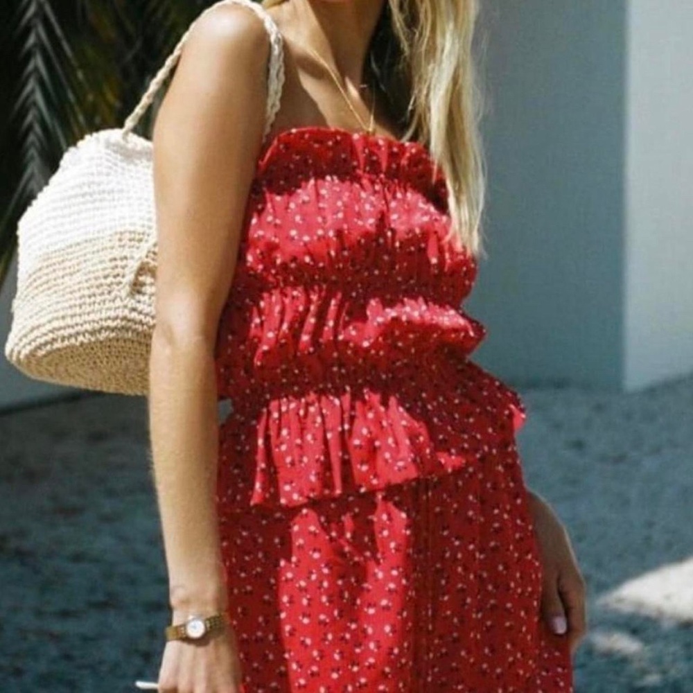 sabo skirt strapless ruched top